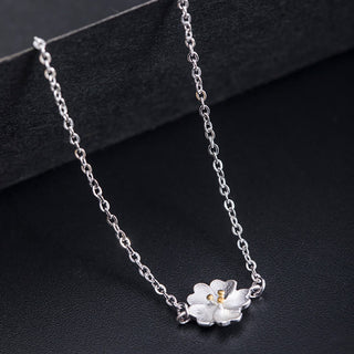 Buddha Gift 925 Sterling Silver Cherry Blossom Blessing Chain Bracelet
