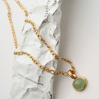 Buddha Gift Oval Turquoise Strength Titanium Steel Necklace Pendant