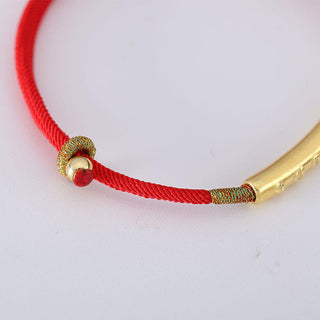 Buddha Gift Tibetan Buddhist Handmade Mani Mantra Lucky Red String Bracelet