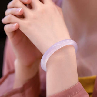 Buddha Gift Natural Chalcedony Harmony Positive Bracelet Bangle