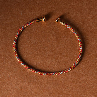 Buddha Gift Simple Design Handmade Luck Braid String Cuff Bracelet