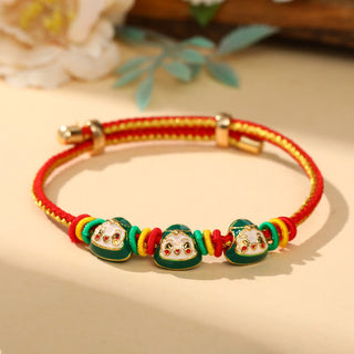 Buddha Gift Colorful Rope Zongzi Pattern Luck Handmade Child Adult Bracelet