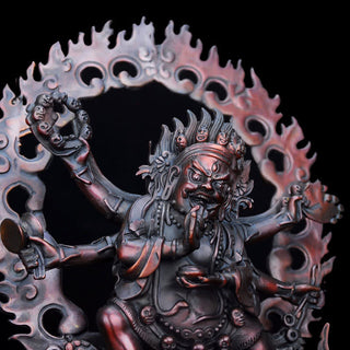 Buddha Gift Tibet Mahakala Bodhisattva Figurine Compassion Copper Statue Decoration