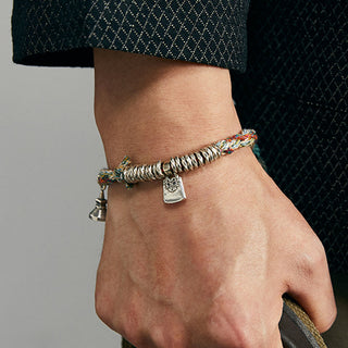 Buddha Gift 925 Sterling Silver Handmade Protection Multiple Strands Bracelet