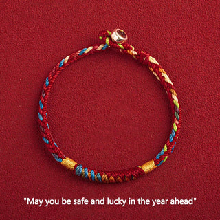 Buddha Gift "May You Be Safe And Lucky In The Year Ahead" Multicolored Bracelet
