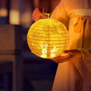 Buddha Gift DIY Rabbit Paper Lantern Lamp Mid-Autumn Festival Lantern Decoration