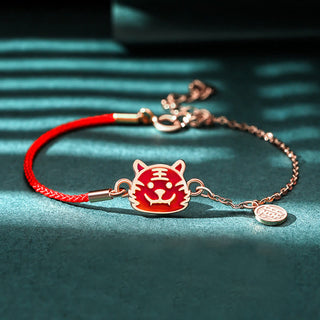 Buddha Gift 925 Sterling Silver Color-changing Chinese Zodiac Luck Protection Red String Chain Bracelet