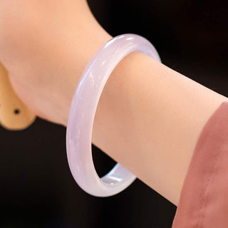 Buddha Gift Natural Chalcedony Harmony Positive Bracelet Bangle