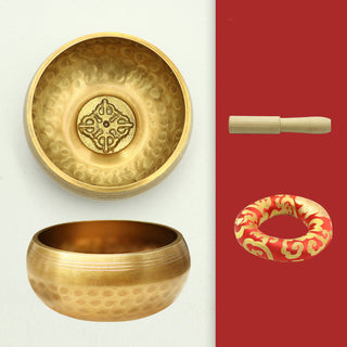 Buddha Gift Tibetan Sound Bowl Handcrafted for Relaxation and Mindfulness Meditation Singing Bowl Set