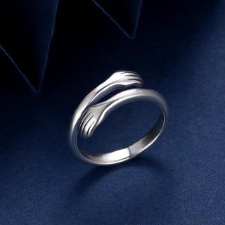 Buddha Gift 925 Sterling Silver Love Hug Thumb Ring
