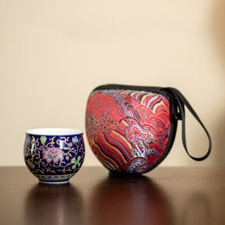 Buddha Gift Lotus Flower Pod Pattern Ceramic Teacup Kung Fu Tea Cup 80ml