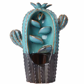 Buddha Gift Cactus Ceramic Healing Backflow Smoke Fountain Incense Burner