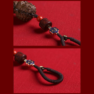 Buddha Gift Chinese Zodiac Natal Buddha Green Sandalwood Om Mani Padme Hum Peace Key Chain