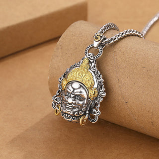 Buddha Gift Yellow God of Wealth Amulet Copper Luck Necklace Pendant