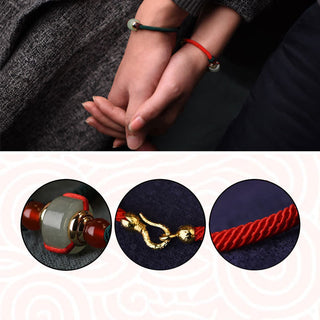 Buddha Gift Tibetan Green Aventurine Luck Braid String Bracelet