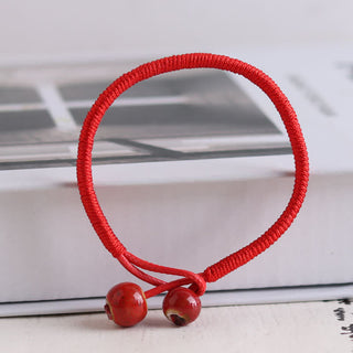Buddha Gift FengShui Lucky Red String Ceramic Bracelet