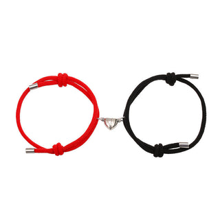 2Pcs Love Magnetic Couple String Strength Bracelet