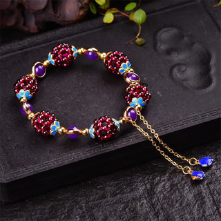 Buddha Gift Tibetan Garnet Calm Bracelet