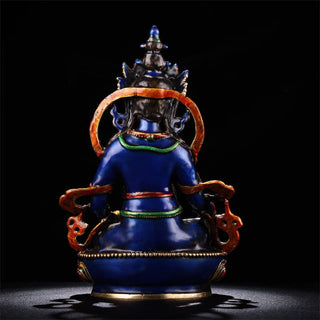 Buddha Gift Yellow Jambhala Bodhisattva Figurine Serenity Copper Statue Home Decoration