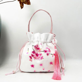 Buddha Gift Suzhou Embroidery Rabbit Lotus Epiphyllum Peony Magnolia Silk Tote Crossbody Bag Shoulder Bag Handbag
