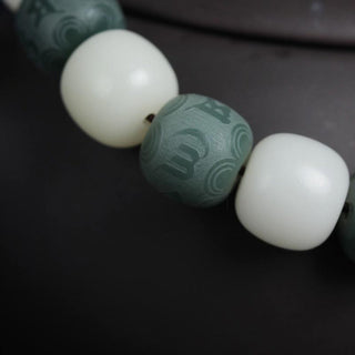 Buddha Gift White Bodhi Six True Words Protection Bracelet