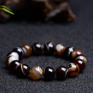 Buddha Gift Tibetan Sardonyx Happiness Positive Bracelet