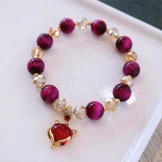 Buddha Gift Red Tiger Eye PiXiu Fox Protection Self Confidence Bracelet