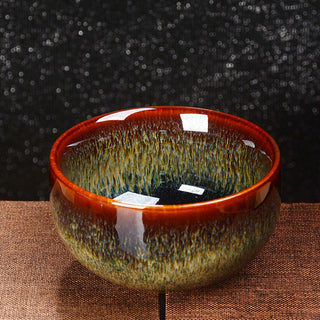 Buddha Gift Lotus Dragon Phoenix Koi Fish Chinese Jianzhan Ceramic Teacup Kung Fu Tea Cup 110ml