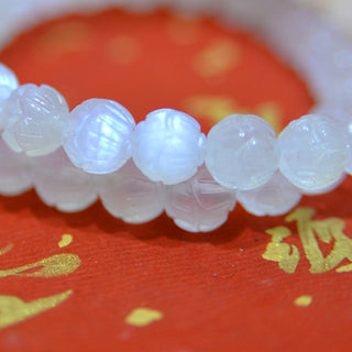 Buddha Gift Natural Moonstone Lotus Love Bracelet