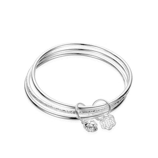 Buddha Gift Lotus Flower Pod White Copper New Beginning Bracelet Bangle