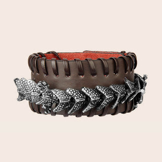 Buddha Gift Dragon Leather Protection Weave Bracelet