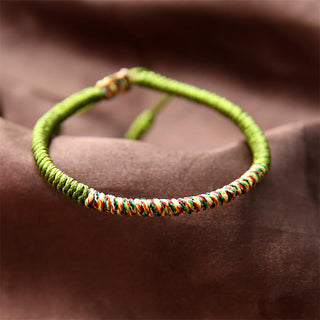 Buddha Gift Tibetan Handmade Multicolor King Kong Knot Luck Strength Braided Bracelet