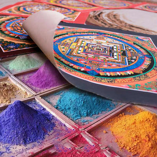 Buddha Gift Tibetan Handmade Thangka Mandala Painting Blind Box Random Color Pattern