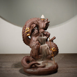 Buddha Gift Tibetan Dragon Protection Incense Burner Decoration