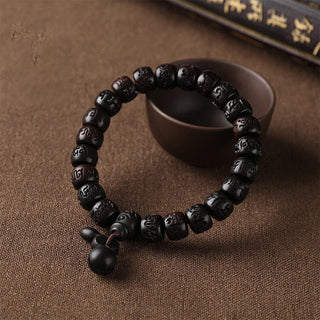 Buddha Gift Tibetan Lightning Strike Wood Protection Bracelet
