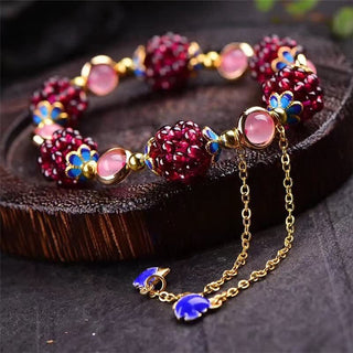 Buddha Gift Tibetan Garnet Calm Bracelet