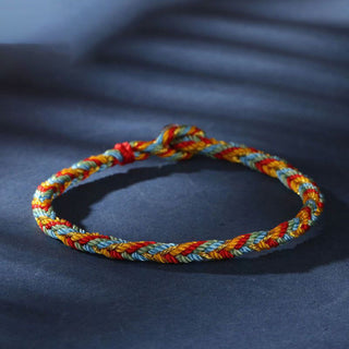 Buddha Gift "May you be safe and sound all year round" Lucky Multicolored Bracelet