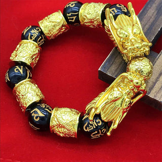 Buddha Gift Double Dragon Wealth Protection Bracelet
