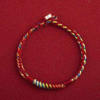 Buddha Gift "May You Be Safe And Lucky In The Year Ahead" Multicolored Bracelet