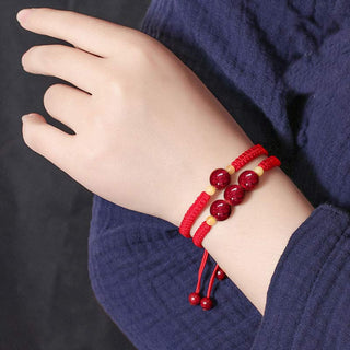 Buddha Gift Cinnabar Blessing Red String Bracelet For Kids