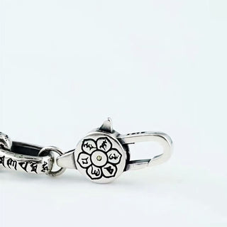 Buddha Gift Om Mani Padme Hum Double Dorje Copper Engraved Wisdom Bracelet