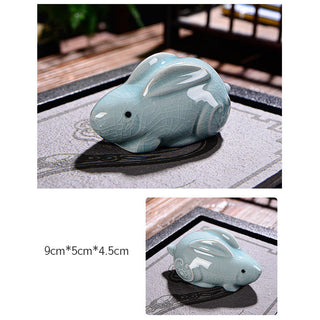 Buddha Gift Chinese Zodiac Wealth Ceramic Tea Pet Home Figurine Decoration