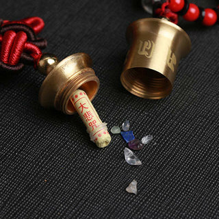 Buddha Gift Tibet Om Mani Padme Hum Prayer Wheel Nine Palace Eight Trigrams Copper Car Hanging Decoration