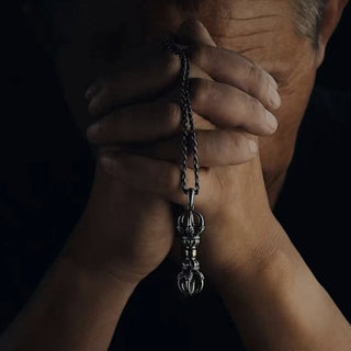 Buddha Gift Tibetan Dorje Vajra Design Wealth Necklace Pendant