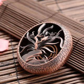 Buddha Gift Plum Flower Orchid Chrysanthemum Pattern Peace Incense Burner Decoration