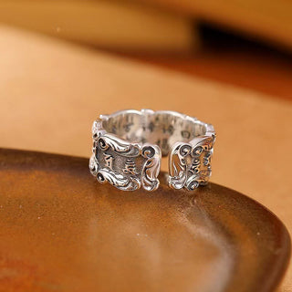 Buddha Gift Tibetan Om Mani Padme Hum Design Peace Adjustable Ring