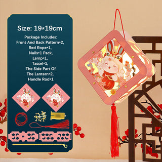 Buddha Gift DIY Good Luck Cute Rabbit Paper Lantern Lamp Mid-Autumn Festival Lantern Decoration