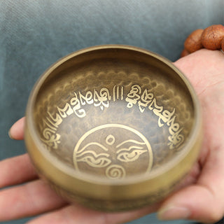 Buddha Gift Tibetan Sound Bowl Handcrafted for Yoga and Meditation Singing Bowl Set