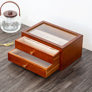 Buddha Gift Retro Solid Wood Jewelry Box Jewelry Storage Box With Drawer