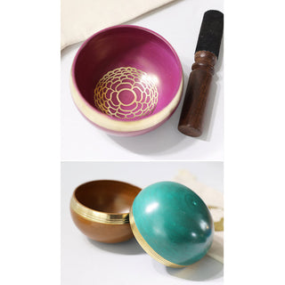 Buddha Gift Tibetan Sound Bowl Handcrafted for Chakra Healing and Mindfulness Meditation Singing Bowl Set